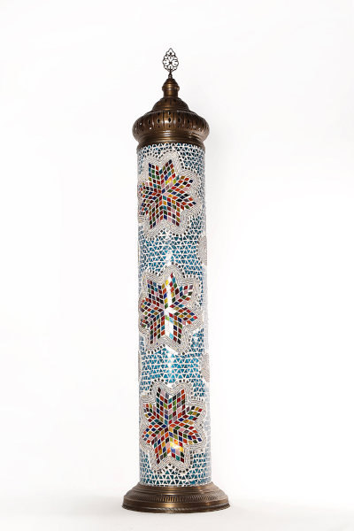 Stylish Cylinder Antique Mosaic Floor Lamp Model 2